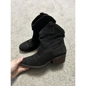 White Mountain Women's Fashion - Ankle Boots Black Suede Boots Size 7‎